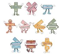 Sereliy Math Symbol Posters Bulletin Board for Classroom Decor, 10PCS Math Symbols Education Learning Posters, Mathematics Sign Cutouts for Elementary School Grade 2th 3th 4th 5th