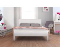 Seren Solid Wooden Bedframe 4Ft Double 5Ft King In White Finish Headboard Included