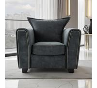 Serena Armchair - Charcoal Black Fabric