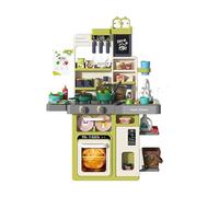 Serena&Jewel kit- Kitchen Playset Pretend Food - Toy Accessories Set w/Real Sounds & Light, Play Sink, Cooking Stove with Steam for Toddlers Kids, Girls & Boys（3-10 Years） (Orange) (blue)