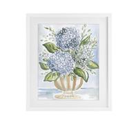 'Serena Pastel Hydrangea Bouquet'| Framed Print Under Glass