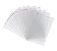 SERENA’S Clear Cellophane Bags Pack of 100 - Self-Adhesive Reseal able Peel & Seal Bags for Cookies, Cards, Envelopes, Photos, Crafts, Packaging & Display - Strong, Waterproof, Food Safe (30 x 35 cm)