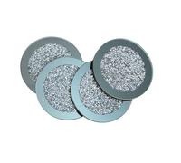 SERENA'S ® 4 Pack Crushed Diamond Crystal and Mirror Coasters Set of 4 Glittering Silver Coasters for Home Kitchen Bar & Restuarant Decor (Round)