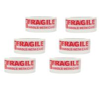 SERENA'S® Fragile Packing Tape, Heavy Duty Parcel 6 Rolls (48MM x 100M), Strong Adhesive Tape For Moving House, Packaging Parcels, Boxes & Cartons, Secure & Durable Packing Tape