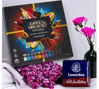 SERENA'S ® Green & Black's Organic Classic Milk & Dark Miniature Chocolate Gift Collection 395g Chocolate hamper luxury chocolates gift box with Leonidas Chocolate and Thank you card