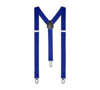 SERENA'S® Men’s Braces Suspenders with Strong Metal Clips & 25mm Slim Y-Back Adjustable Elastic Suspenders Trousers Braces, Trouser Belt for Men & Women for Business Wedding Casual (Royal Blue)