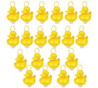 SERENA'S® Pack of 20 Weighted Ducks with Hooks - 7cm Durable Plastic Yellow Ducks for Kids - Perfect for Duck Fishing Set, Bath Toys, Pool Play, Educational Fun & Water Games