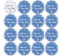 Serencatcher 16Pcs Lake Bachelorette Button Pins Love on the Lake Bachelorette Party Favors Accessories Bride and Bridesmaid Buttons Blue for Bridal Shower Wedding Decor Bridesmaid Bride to Be Gifts