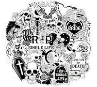 Serencatcher Bride or Die Wedding Stickers, 100Pcs Till Death Do Us Party Bachelorette Decorations Goth Stickers for Rip Single Life Engagement Party Bridal Shower Decorations Gothic