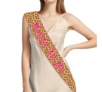 Serencatcher Cheetah Bachelorette Decorations, Pink Leopard Print Bachelorette Bride to Be Sash Bridal Satin Sash for Animal Print Jungle Safari Wild Bridal Shower Engagement Wedding Party Favors Gift