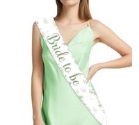 Serencatcher Green Chinoiserie Bridal Shower Decorations, Green White Floral Bachelorette Bride to Be Sash Bridal Sash for Toile Chinoiserie Flower Bachelorette Engagement Wedding Party Favors Gift