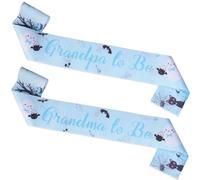 Serencatcher Halloween Baby Shower Decorations Blue, 2Pcs Halloween Grandma and Grandpa to Be Sashes, Little Boo Baby Shower Favors Gender Reveal Photo Props Keepsake Gifts for Grandparents