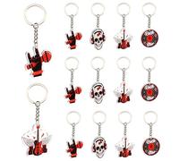 Serencatcher Rock and Roll Party Favors - 12Pcs Rockstar Theme Keychains with Double-Sided Printing 4 Unique Designs Acrylic Music Party Supplies for 80s 90s Rock Star Birthday Baby Shower Decorations