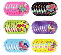 Serencatcher Roller Skate Pins Bulk, 36pcs Roller Skate Party Favors Badge for Throwback 90s Party, Tinplate Badge Pins for Roller-skating Party Supplies Hip Hop Birthday Decorations