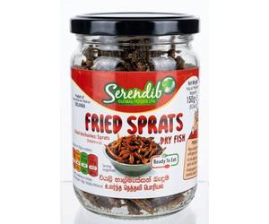 Serendib Premium Dry Fish | Traditional Sri Lankan Dried Seafood | (Pack of 2, Fried Sprats 150g)
