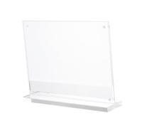 SerendipitousWhisper 1pc,A4 Acrylic Sign Holder,Landscape Display Stand,T-Shape Double,Rack For Tag Office Meeting Advertising Clip,for Office Shop Restaurant School