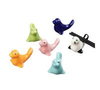 SerendipitousWhisper 6 Pcs Sea Animal Seal Chopstick Holder,Ceramic Chopstick Rests,Tableware Spoon Holder Rest Knife And Fork Holder Cutlery Holder Stand For Placing Chopsticks While Eating