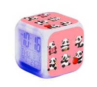 SerendipitousWhisper Creative Panda Alarm Digital Alarm Clock Children Illuminated LED Night Glowing Alarm Clock With Light Wake Up Birthday Cute Panda Gifts For Kid Adults