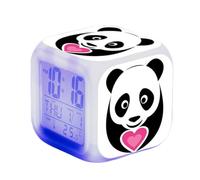SerendipitousWhisper Creative Panda Alarm Digital Alarm Clock Children Illuminated LED Night Glowing Alarm Clock With Light Wake Up Birthday Cute Panda Gifts For Kid Adults