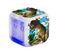 SerendipitousWhisper Dinosaur Alarm Digital Alarm Clock Illuminated LED Night Glowing Alarm Clock With Light Wake Up Birthday Gifts For Kid Adults