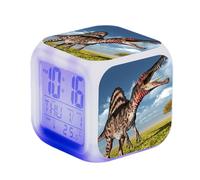 SerendipitousWhisper Dinosaur Alarm Digital Alarm Clock Illuminated LED Night Glowing Alarm Clock With Light Wake Up Birthday Gifts For Kid Adults