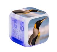 SerendipitousWhisper Penguin Alarm Digital Alarm Clock Illuminated LED Night Glowing Alarm Clock With Light Wake Up Birthday Gifts For Kid Adults