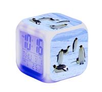 SerendipitousWhisper Penguin Alarm Digital Alarm Clock Illuminated LED Night Glowing Alarm Clock With Light Wake Up Birthday Gifts For Kid Adults