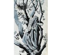 SERENDIPITP Abstract Painting Mural Print Picture Wall Decor Painting a Gallic Druid Climbing in an Oak to Pick Mistletoe with His Serpe Vintage Wall Artwork for Home Decor 60x90cm