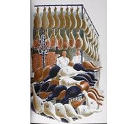 SERENDIPITP Abstract Painting Mural Print Picture Wall Decor Painting A view inside a butchers shop. by Eric Ravilious Vintage Wall Artwork for Home Decor 60x90cm