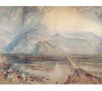 SERENDIPITP Abstract Painting Mural Print Picture Wall Decor Painting Bellinzona: From the Road to Locarno by Mallord William Turner Vintage Wall Artwork for Home Decor 60x90cm