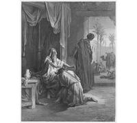 SERENDIPITP Abstract Painting Mural Print Picture Wall Decor Painting Bible Isaac Blessing Jacob by Gustave Dore Vintage Wall Artwork for Home Decor 60x90cm