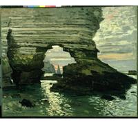 SERENDIPITP Abstract Painting Mural Print Picture Wall Decor Painting Cliff At Etretat by Claude Monet Vintage Wall Artwork for Home Decor 60x90cm