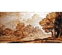 SERENDIPITP Abstract Painting Mural Print Picture Wall Decor Painting Enchanted Castle by Claude Lorrain Vintage Wall Artwork for Home Decor 60x90cm