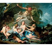 SERENDIPITP Abstract Painting Mural Print Picture Wall Decor Painting Entrusting the Infant Bacchus to the Nymphs of Nysa by François Boucher Vintage Wall Artwork for Home Decor 60x90cm