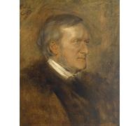 SERENDIPITP Abstract Painting Mural Print Picture Wall Decor Painting Germany Portrait of Wilhelm Richard Wagner German Composer by Seraph Von Lenbach Vintage Wall Artwork for Home Decor 60x90cm