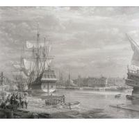 SERENDIPITP Abstract Painting Mural Print Picture Wall Decor Painting Guy's Expedition Getting Ready to Sail for Newfoundland by Arthur Wilde Parsons Vintage Wall Artwork for Home Decor 60x90cm