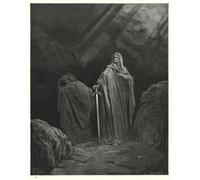 SERENDIPITP Abstract Painting Mural Print Picture Wall Decor Painting Illustration by for Miltons Paradise Lost Book X Line by Gustave Dore Vintage Wall Artwork for Home Decor 60x90cm