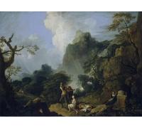 SERENDIPITP Abstract Painting Mural Print Picture Wall Decor Painting Landscape with Banditti the Murder by Famous Artist Vintage Wall Artwork for Home Decor 60x90cm