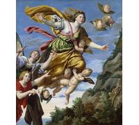 SERENDIPITP Abstract Painting Mural Print Picture Wall Decor Painting Mary Magdalene Taken Up to Heaven by Domenichino Vintage Wall Artwork for Home Decor 60x90cm