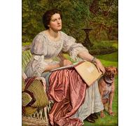 SERENDIPITP Abstract Painting Mural Print Picture Wall Decor Painting Miss Gladys M. Holman Hunt by William Holman Hunt Vintage Wall Artwork for Home Decor 60x90cm