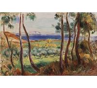 SERENDIPITP Abstract Painting Mural Print Picture Wall Decor Painting Pines Around Cagnes by Pierre Auguste Renoir Vintage Wall Artwork for Home Decor 60x90cm
