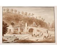 SERENDIPITP Abstract Painting Mural Print Picture Wall Decor Painting Ponte Aquoria or Aqua D'oro by Agostino Tofanelli Vintage Wall Artwork for Home Decor 60x90cm
