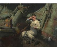 SERENDIPITP Abstract Painting Mural Print Picture Wall Decor Painting Prendere un incantesimo Henry Tuke Vintage Wall Artwork for Home Decor 60x90cm