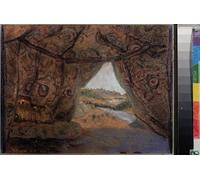 SERENDIPITP Abstract Painting Mural Print Picture Wall Decor Painting Preparatory Decor for the Opera La Pskovitaine by Nicholas Roerich Vintage Wall Artwork for Home Decor 60x90cm