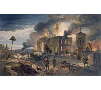 SERENDIPITP Abstract Painting Mural Print Picture Wall Decor Painting Public Library and Temple of the Winds by William Crimea Simpson Vintage Wall Artwork for Home Decor 60x90cm