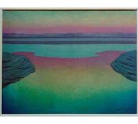 SERENDIPITP Abstract Painting Mural Print Picture Wall Decor Painting Rising tide in the evening by Felix Edouard Vallotton Vintage Wall Artwork for Home Decor 60x90cm