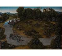 SERENDIPITP Abstract Painting Mural Print Picture Wall Decor Painting Saint Helena with the Cross by Lucas Cranach the Elder Vintage Wall Artwork for Home Decor 60x90cm