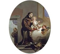 SERENDIPITP Abstract Painting Mural Print Picture Wall Decor Painting Saint of Padua with the Infant Jesus by Battista Tiepolo Vintage Wall Artwork for Home Decor 60x90cm