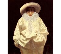 SERENDIPITP Abstract Painting Mural Print Picture Wall Decor Painting Sarah Bernhardt As Pierrot by Giuseppe De Nittis Vintage Wall Artwork for Home Decor 60x90cm