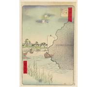 SERENDIPITP Abstract Painting Mural Print Picture Wall Decor Painting Scattered Pines Along Tone River From the Series One Hundred Famous Views of Edo by Ando Hiroshige for Home Decor 60x90cm